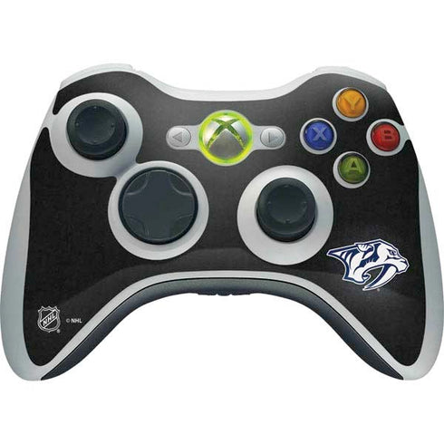 NHL Nashville Predators Black Background Xbox 360 Wireless Controller Skin