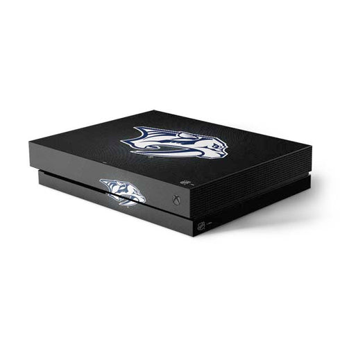 NHL Nashville Predators Black Background Xbox One X Console Skin