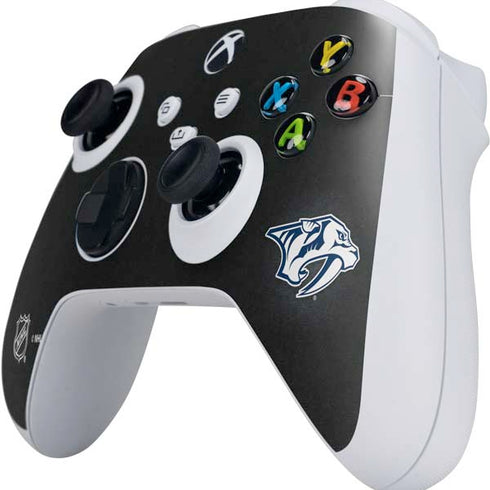 NHL Nashville Predators Black Background Xbox Series S Controller Skin