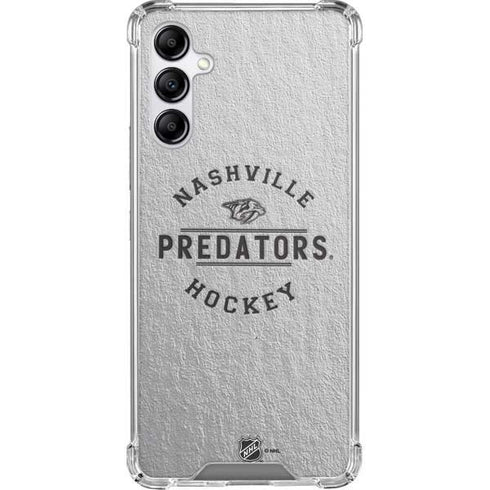 NHL Nashville Predators Black Text Galaxy A14 5G Clear Case