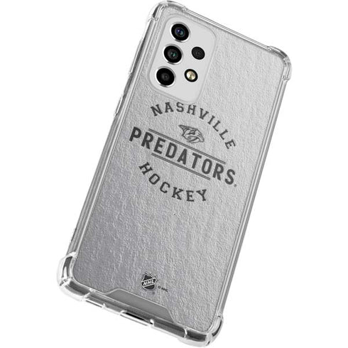 NHL Nashville Predators Black Text Galaxy A53 5G Clear Case