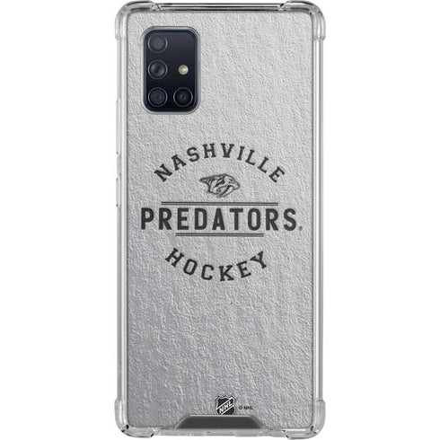 NHL Nashville Predators Black Text Galaxy A71 5G Clear Case