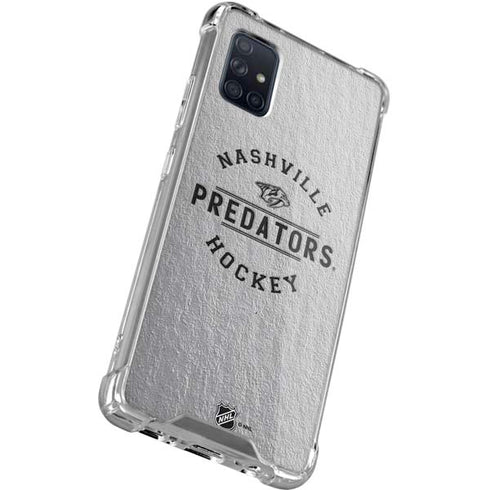 NHL Nashville Predators Black Text Galaxy A71 5G Clear Case