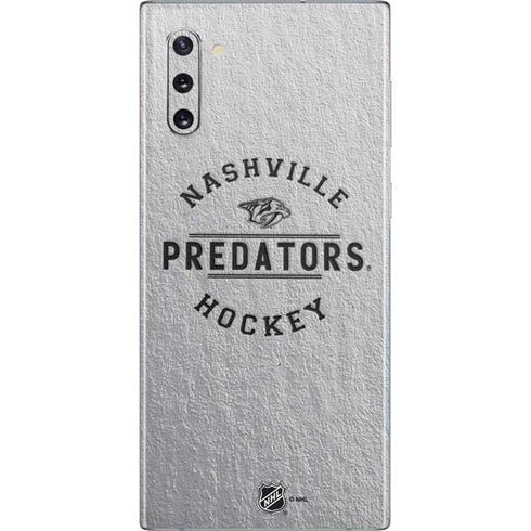 NHL Nashville Predators Black Text Galaxy Note 10 Skin