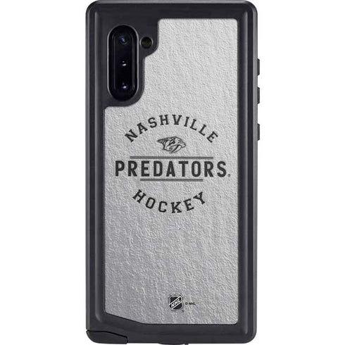 NHL Nashville Predators Black Text Galaxy Note 10 Waterproof Case