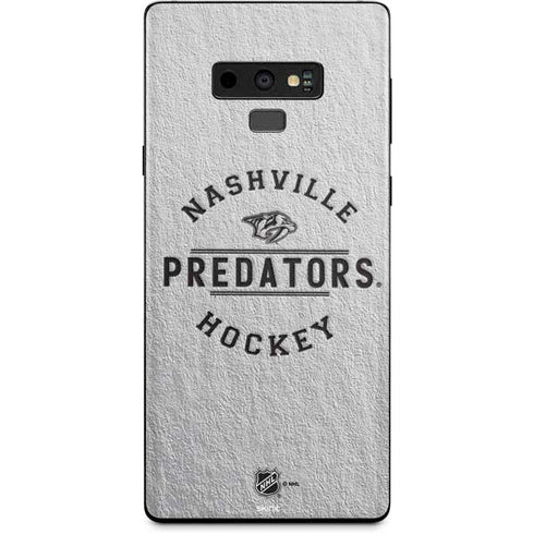 NHL Nashville Predators Black Text Galaxy Note 9 Skin