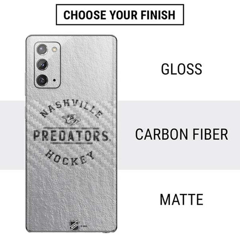 NHL Nashville Predators Black Text Galaxy Note20 5G Skin