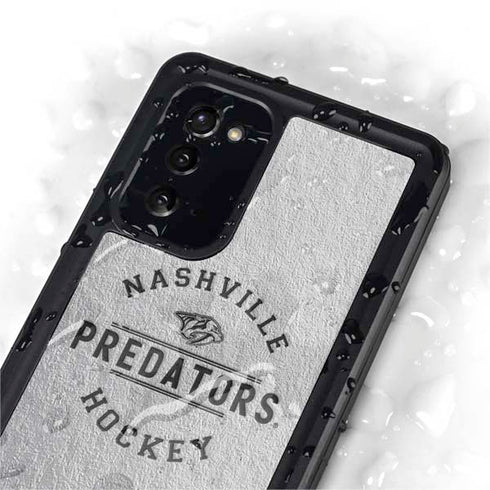 NHL Nashville Predators Black Text Galaxy Note20 5G Waterproof Case