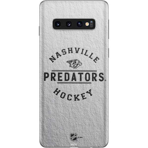 NHL Nashville Predators Black Text Galaxy S10 Skin
