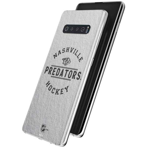 NHL Nashville Predators Black Text Galaxy S10 Skin