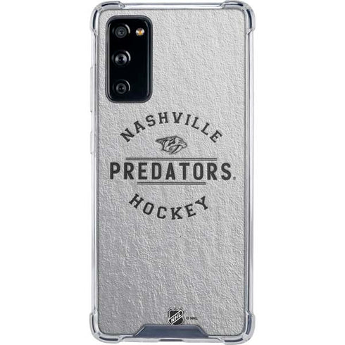 NHL Nashville Predators Black Text Galaxy S20 FE Clear Case