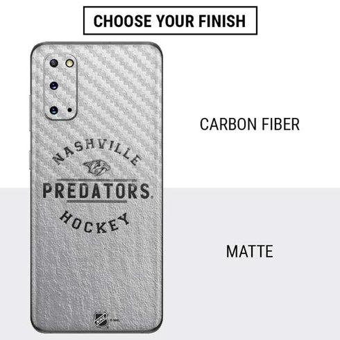 NHL Nashville Predators Black Text Galaxy S20 Skin