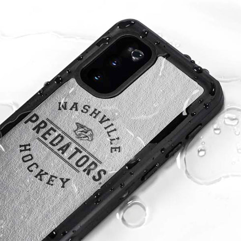 NHL Nashville Predators Black Text Galaxy S20 Waterproof Case