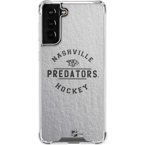 NHL Nashville Predators Black Text Galaxy S22 Plus Clear Case