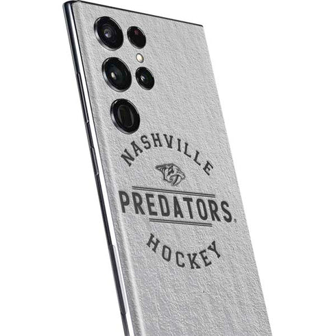 NHL Nashville Predators Black Text Galaxy S22 Ultra Skin