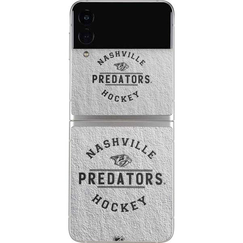 NHL Nashville Predators Black Text Galaxy Z Flip3 5G Skin