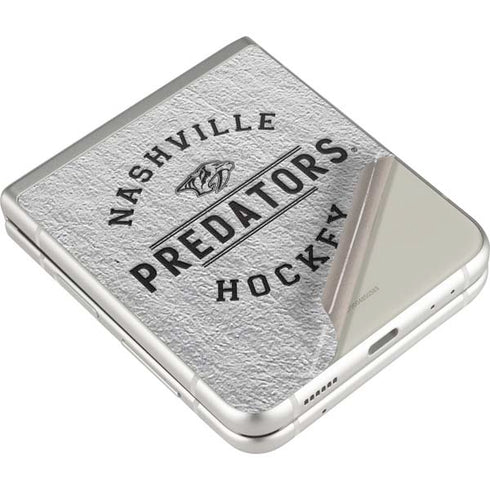 NHL Nashville Predators Black Text Galaxy Z Flip3 5G Skin