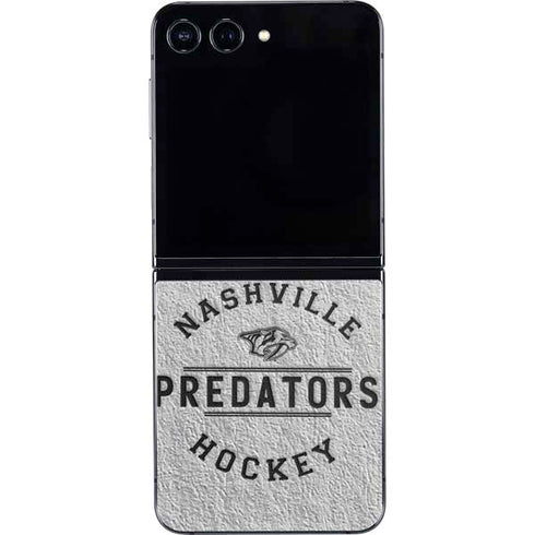 NHL Nashville Predators Black Text Galaxy Z Flip5 5G Skin