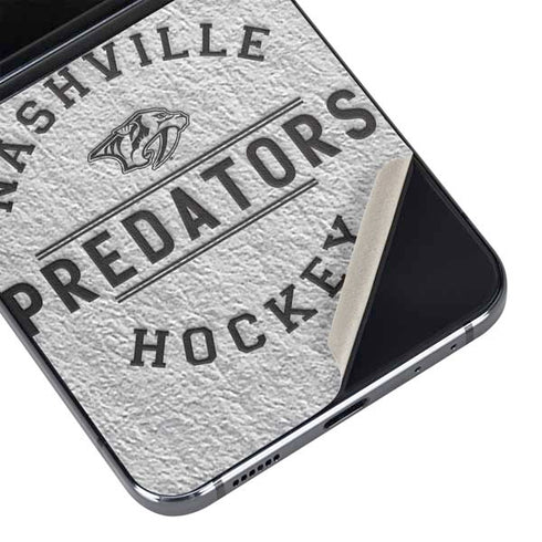 NHL Nashville Predators Black Text Galaxy Z Flip5 5G Skin
