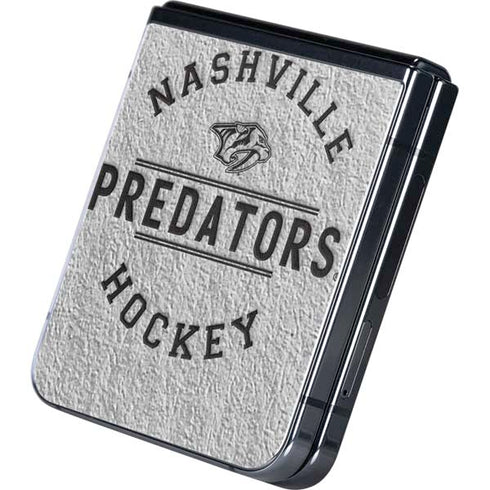 NHL Nashville Predators Black Text Galaxy Z Flip5 5G Skin