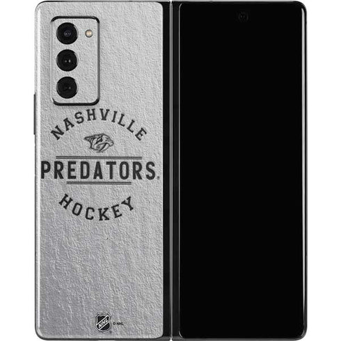 NHL Nashville Predators Black Text Galaxy Z Fold2 5G Skin