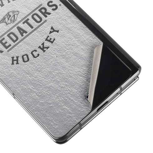 NHL Nashville Predators Black Text Galaxy Z Fold2 5G Skin