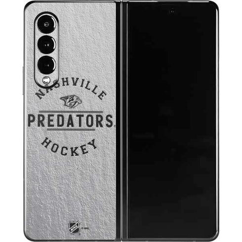 NHL Nashville Predators Black Text Galaxy Z Fold3 5G Skin