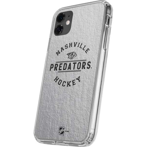 NHL Nashville Predators Black Text iPhone 11 Clear Case