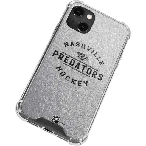 NHL Nashville Predators Black Text iPhone 13 Mini Clear Case