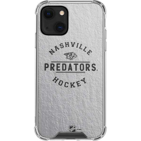 NHL Nashville Predators Black Text iPhone 14 Plus Clear Case