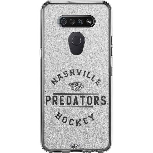 NHL Nashville Predators Black Text LG K51/Q51 Clear Case
