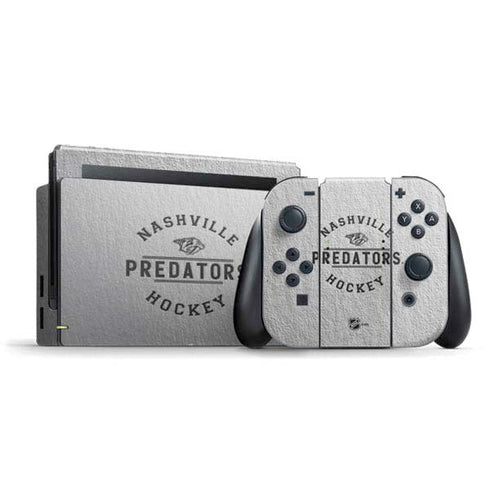 NHL Nashville Predators Black Text Nintendo Switch Bundle Skin