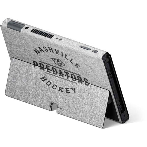 NHL Nashville Predators Black Text Nintendo Switch OLED (2021) Skin