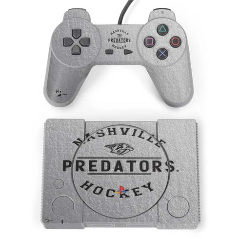 NHL Nashville Predators Black Text PlayStation Classic Bundle Skin