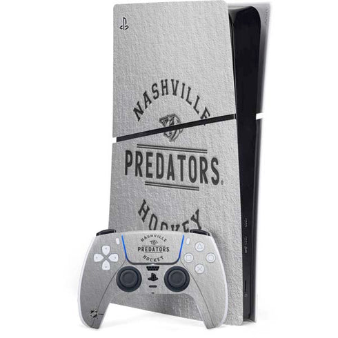 NHL Nashville Predators Black Text PS5 Slim Digital Edition Bundle Skin