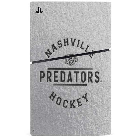 NHL Nashville Predators Black Text PS5 Slim Digital Edition Console Skin