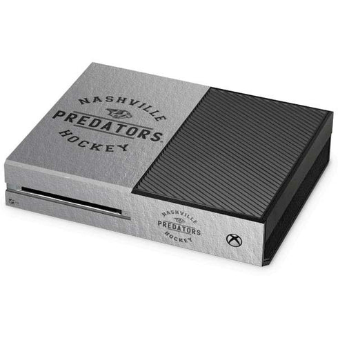 NHL Nashville Predators Black Text Xbox One Console Skin