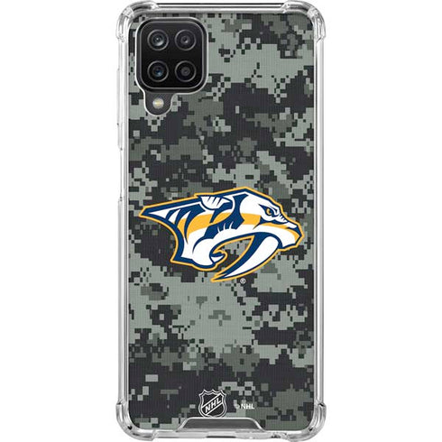 NHL Nashville Predators Camo Galaxy A12 Clear Case