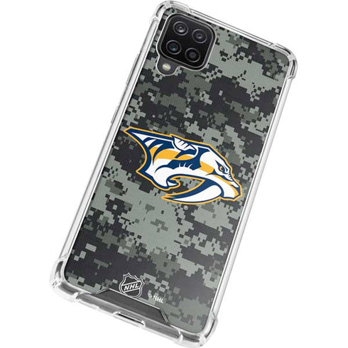 NHL Nashville Predators Camo Galaxy A12 Clear Case