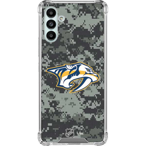 NHL Nashville Predators Camo Galaxy A13 5G Clear Case