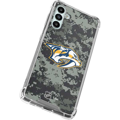 NHL Nashville Predators Camo Galaxy A13 5G Clear Case