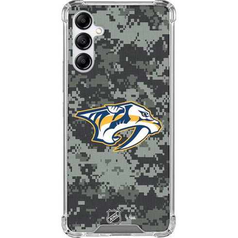 NHL Nashville Predators Camo Galaxy A14 5G Clear Case