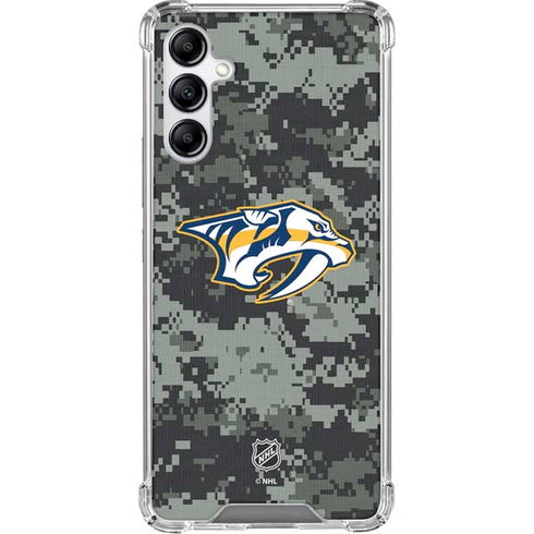 NHL Nashville Predators Camo Galaxy A15 5G Clear Case