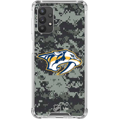 NHL Nashville Predators Camo Galaxy A32 5G Clear Case