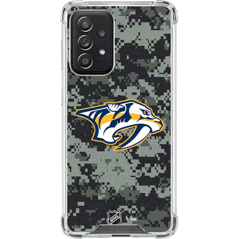 NHL Nashville Predators Camo Galaxy A52 5G Clear Case