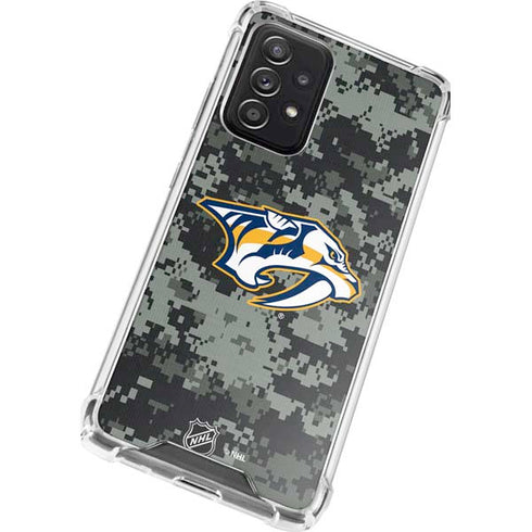 NHL Nashville Predators Camo Galaxy A52 5G Clear Case