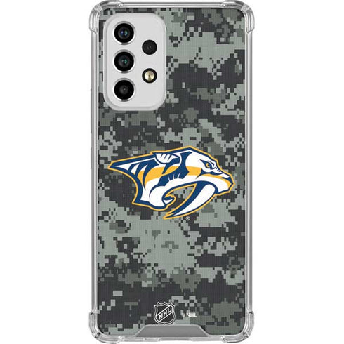 NHL Nashville Predators Camo Galaxy A53 5G Clear Case