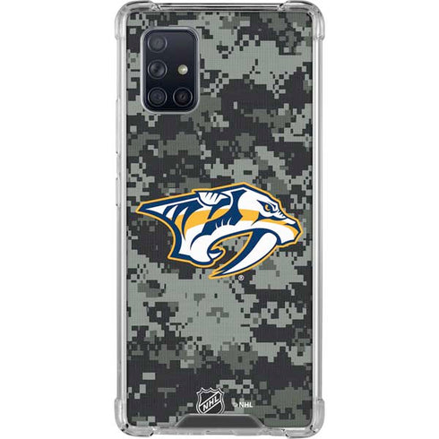 NHL Nashville Predators Camo Galaxy A71 5G Clear Case