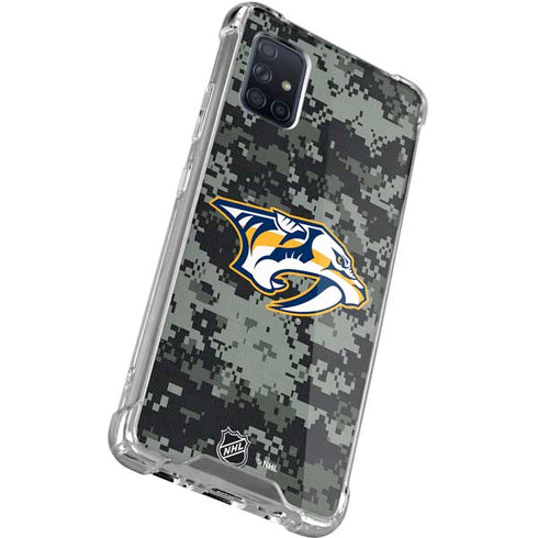 NHL Nashville Predators Camo Galaxy A71 5G Clear Case