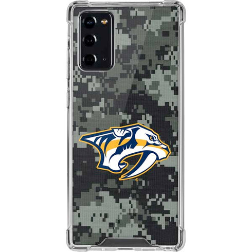 NHL Nashville Predators Camo Galaxy Note20 5G Clear Case